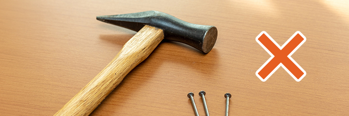 壁や床への釘打ち禁止のイメージ画像