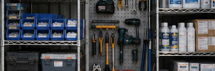 仕事の道具・在庫の保管